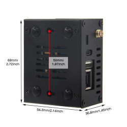 Geekworm N502  Orange Pi Zero 3 Metal Case with Fan Heatsink  External Antenna